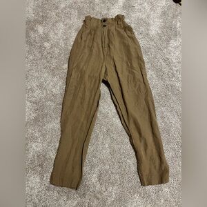 H&M size 4 women’s linen blend brown pants